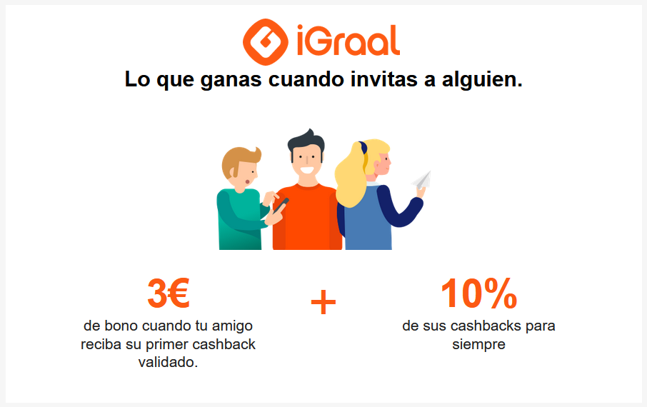 Gana dinero con iGraal invitando a tus amigos a registrarse